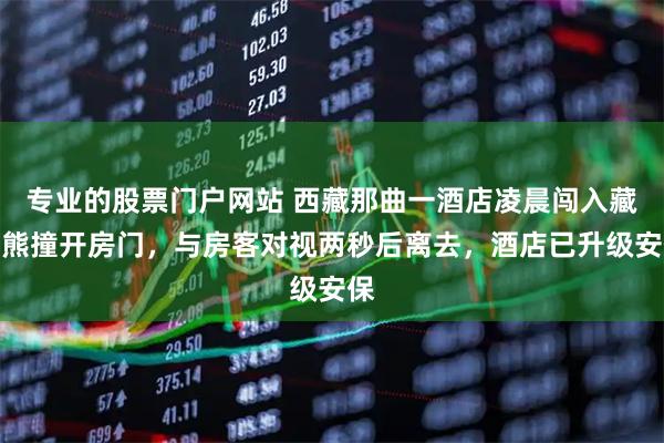 专业的股票门户网站 西藏那曲一酒店凌晨闯入藏马熊撞开房门，与房客对视两秒后离去，酒店已升级安保
